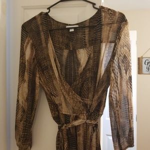 New York & co. Midi snakeskin print dress size med